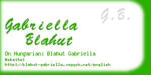 gabriella blahut business card
